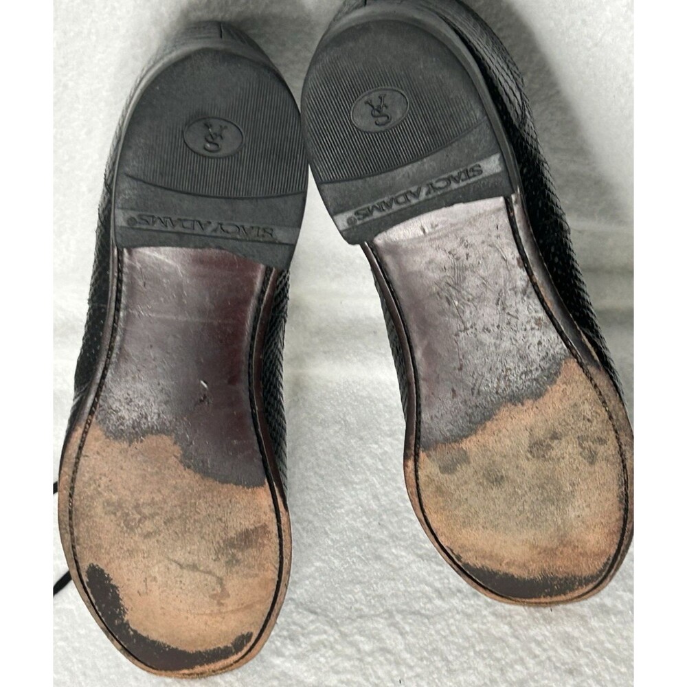 Stacy Adams Madison Anaconda Plain Toe Oxford Mens Size 12 D Black Formal Attire - Picture 5 of 14